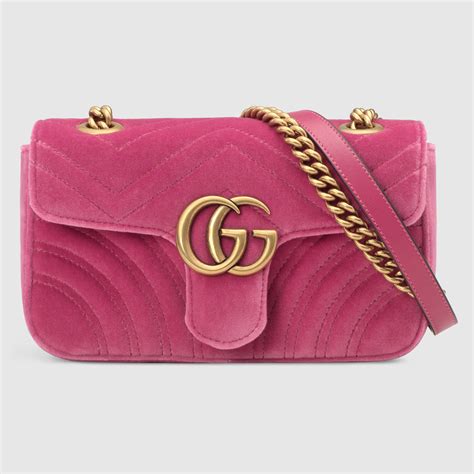 gucci velvet mini bag|Gucci velvet bag fuchsia.